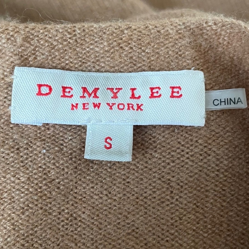 DemyLee New York 100%‎ Cashmere Oversized Knit Sweater Dress Camel Brown Small - Picture 8 of 9